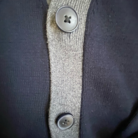 J Crew Mens Dk Blue Cotton Button Up V-Neck Classic Casual Cardigan Sz- M - Picture 5 of 15